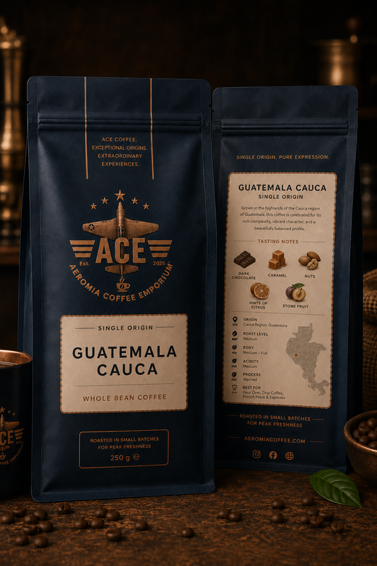 ACE Guatemala Cauca Single Origin Whole Bean Coffee — 250g