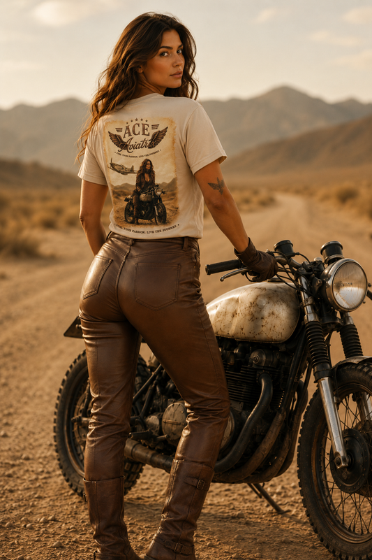 ACE Aviatrix Cafe Racer Organic Cotton Tee