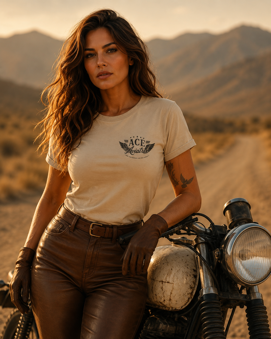 ACE Aviatrix Cafe Racer Organic Cotton Tee
