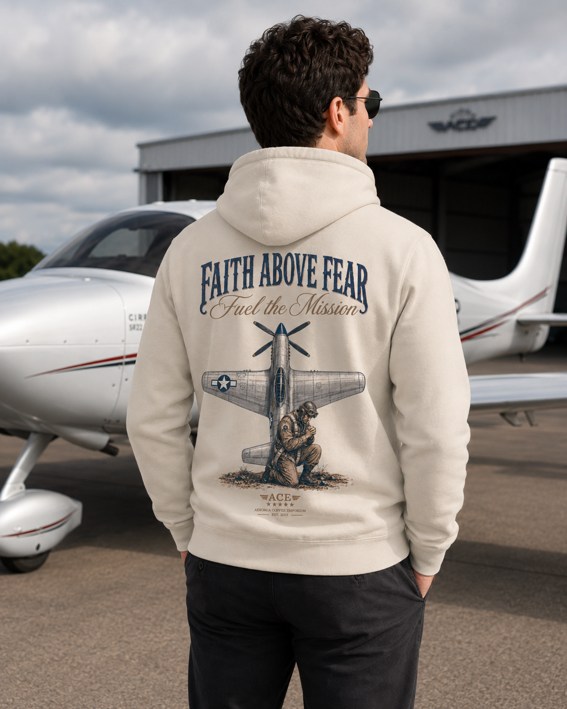 ACE “Faith Above Fear” Organic Hoodie