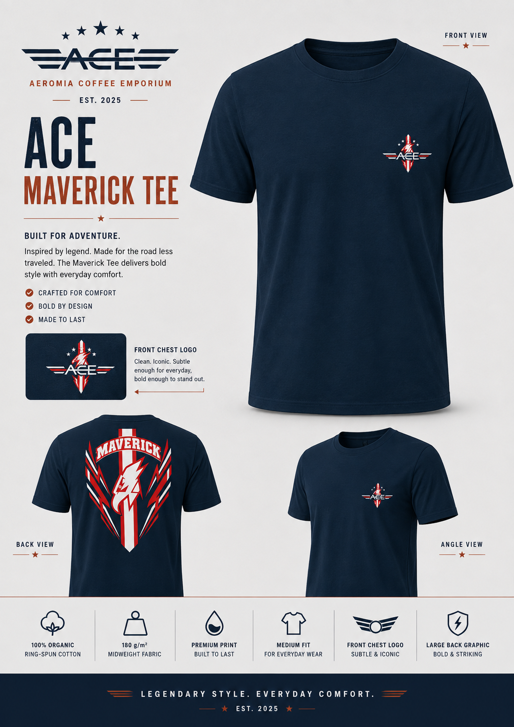 ACE Need for speed Maverick premium T-shirt