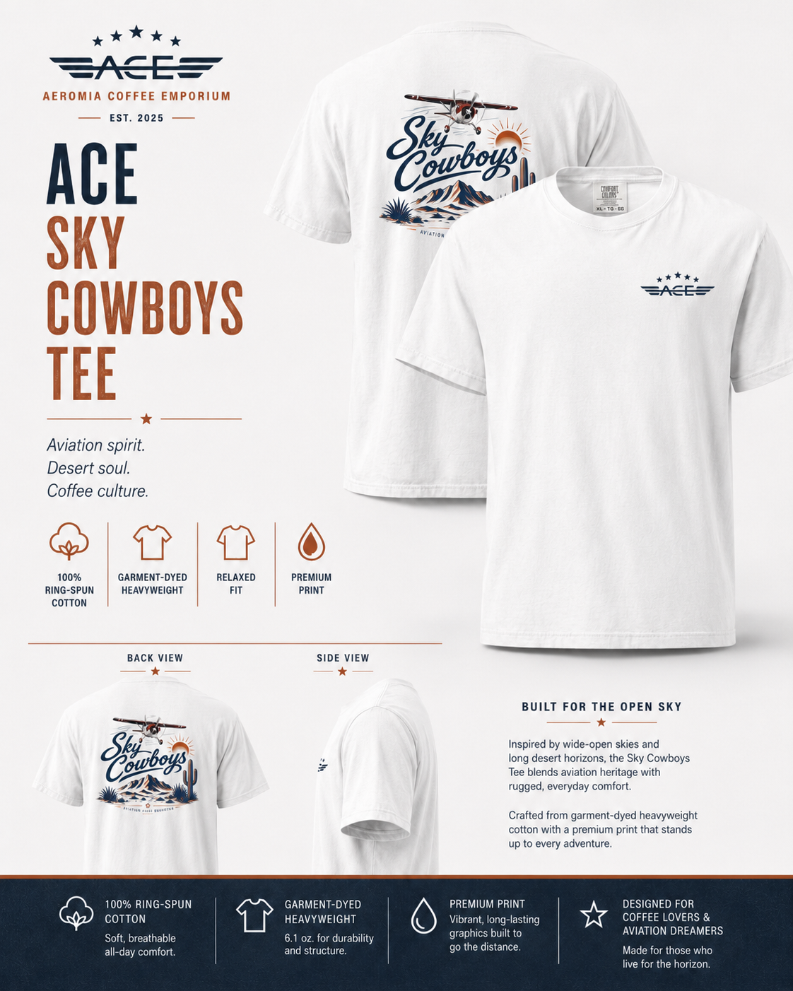 ACE Sky Cowboy Edition — Heavyweight Tee