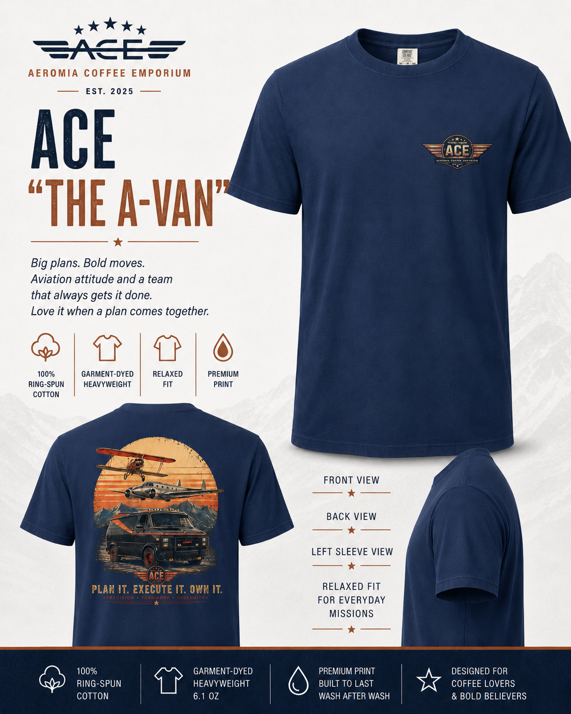 ACE Tee "The A-Van" ’80s & ’90s Edition Heavyweight Tee