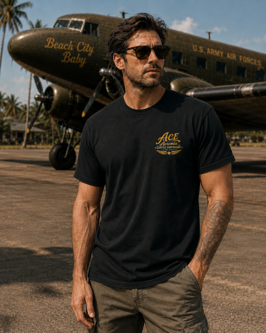 ACE Pin-Up “Beach City Baby” Heavyweight T-Shirt