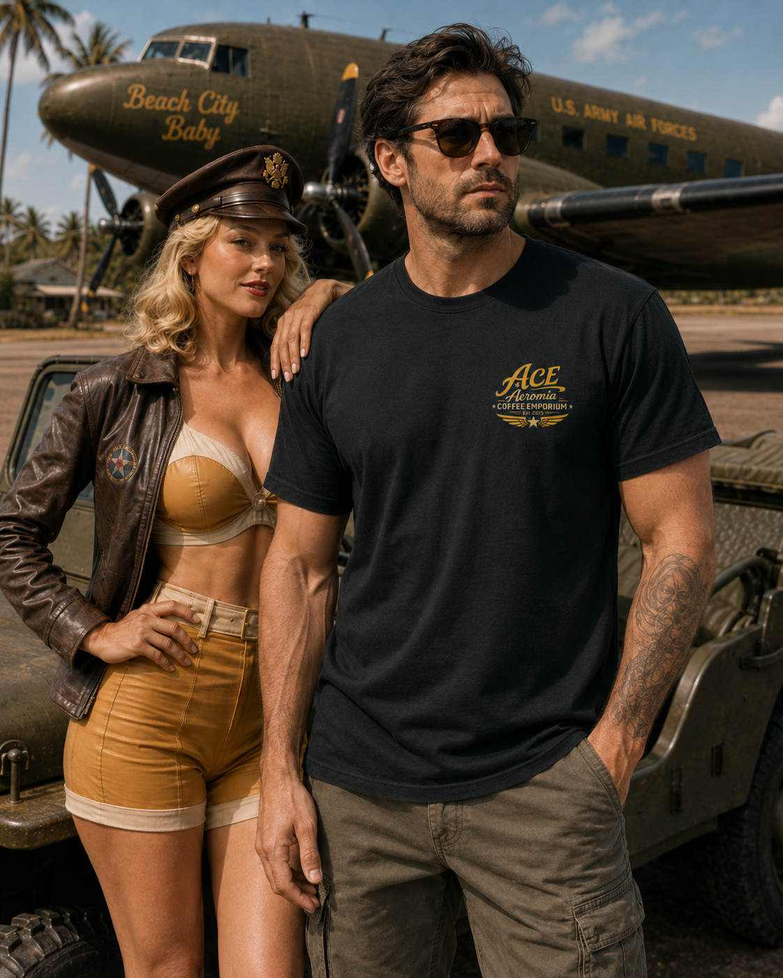 ACE Pin-Up “Beach City Baby” Heavyweight T-Shirt