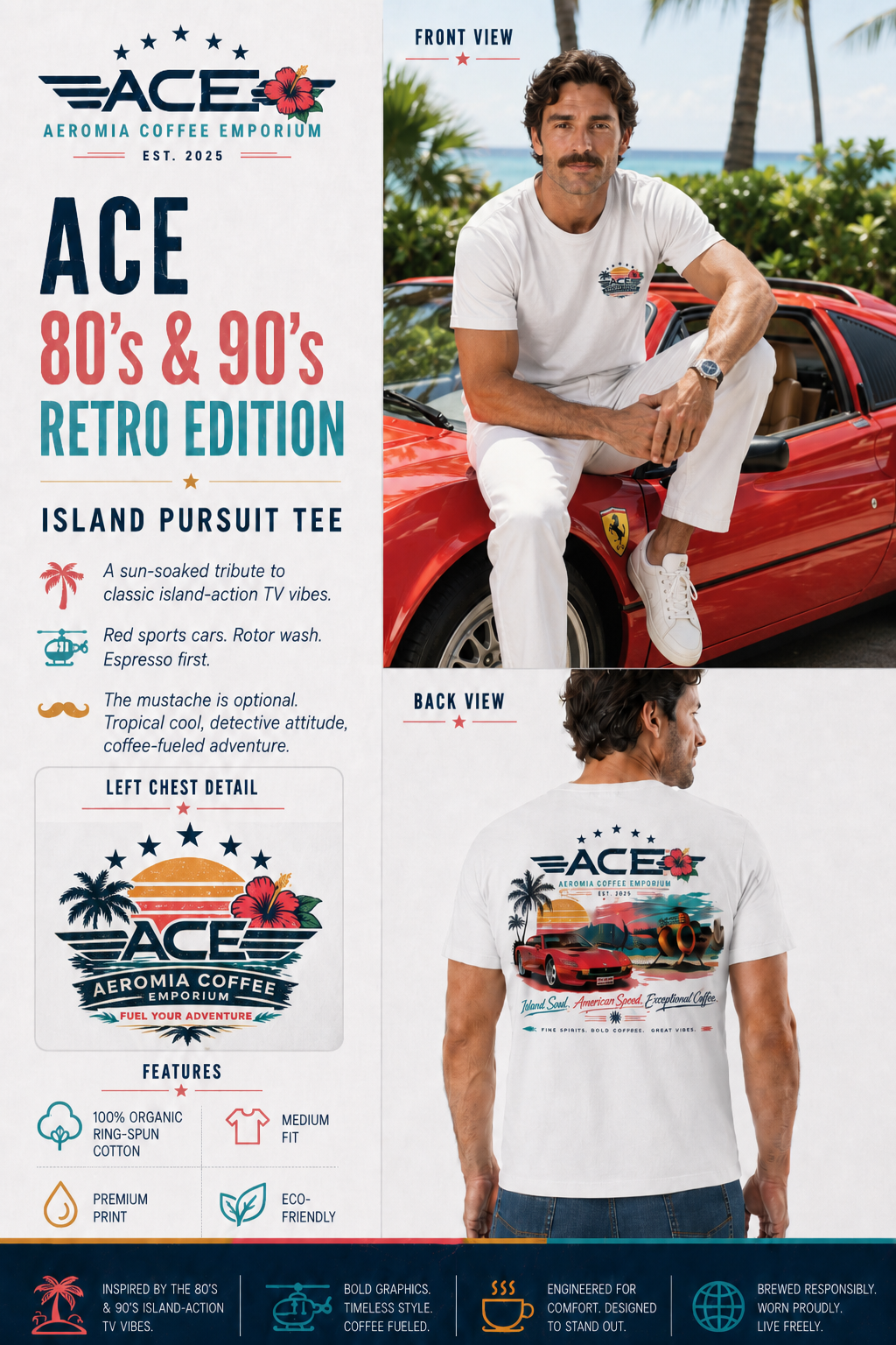 ACE Island Pursuit Tee — 80s/90s Collection