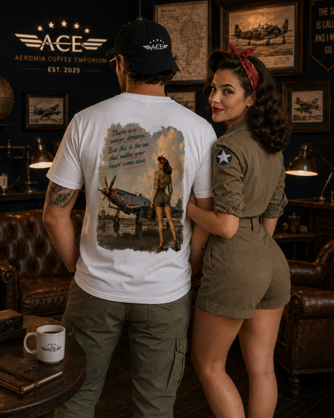 ACE Pin-Up Collection 0001 — Men’s Premium Heavyweight Tee
